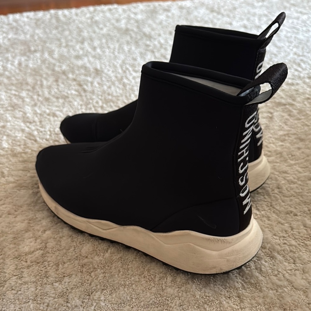 Moschino Couture Black Sock Neoprene Trainers Sneakers High-top Size 40/10